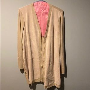 Calvin Klein Long Faux Suede Sweater